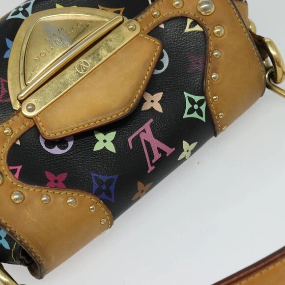 LOUIS VUITTON Monogram Multicolor Marilyn Shoulder Bag Black M40128 Auth 131815 - Picture 7 of 16